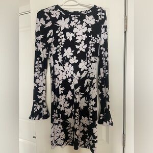 Michael Kors Floral Black and White Dress